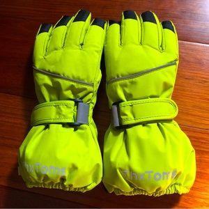 ThxToms Unisex Kids Waterproof Snow/Ski Gloves, Green, Kids size S(4-6), NWOT